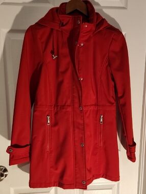 Nautica Red Hooded Coat Sz SM